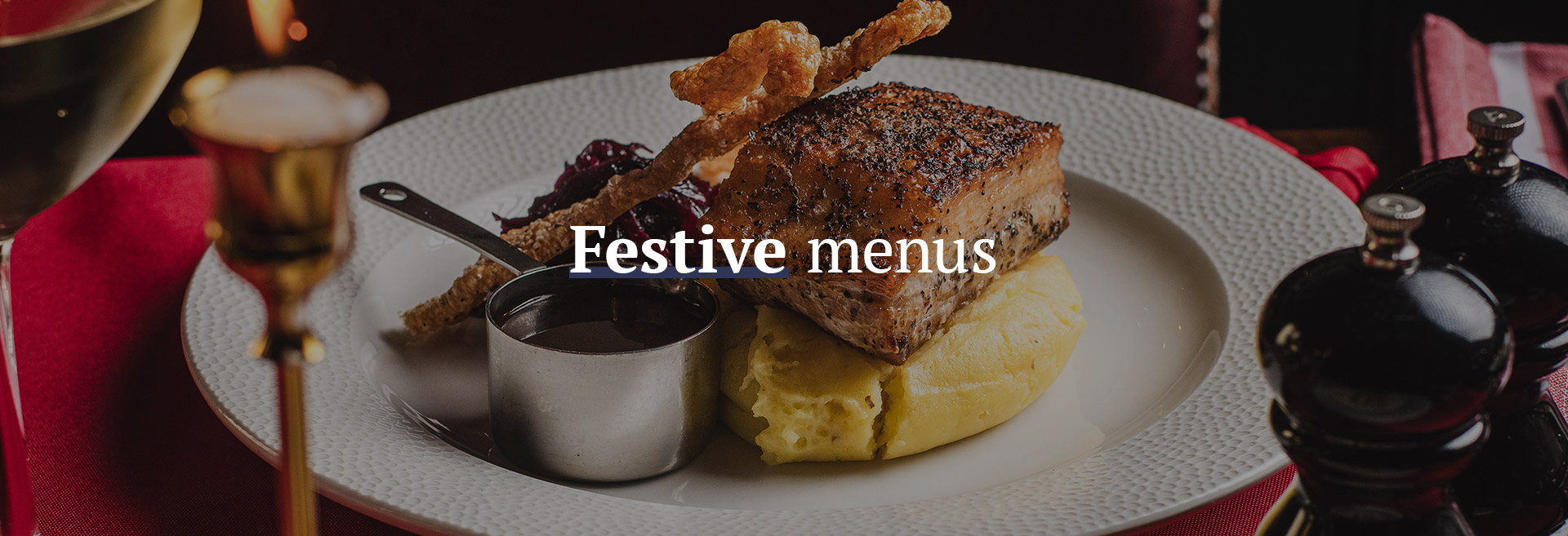 Christmas menu at The King Harry